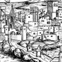 Средневековый Город Рисунок