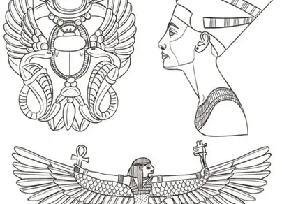 Нарисовать украшение древнего египта 5 класс