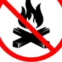 Нарисовать условные знаки чтобы не было пожара
