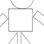 Нарисовать человека из 10 геометрических фигур