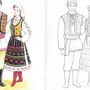 Русский народный костюм карандашом