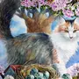 Весенний кот рисунок