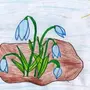 Весна подснежники рисунок