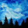 Ночное небо рисунок