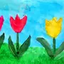 Весенние Цветы Рисунок Для Детей