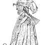 Рисунок женского костюма 17 века