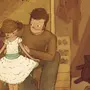 Папа и дочь рисунок