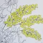 Рисунок на 8 марта мимоза красками
