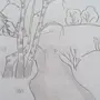 Весенний пейзаж рисунок карандашом