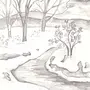Весенний пейзаж 6 класс изо рисунок