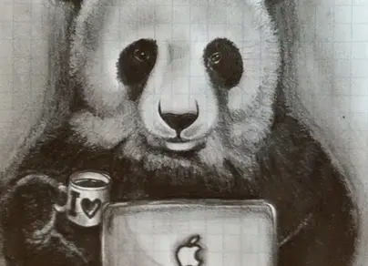 Панда нарисовать