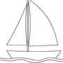 Лодка с парусом рисунок
