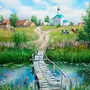 Рисунок русский пейзаж