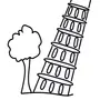 Пизанская Башня Рисунок Карандашом