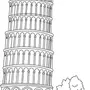 Пизанская башня рисунок
