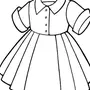 Платье для куклы нарисовать