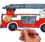 Пожарная Машина Рисунок Для Срисовки