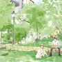 Весенний парк рисунок