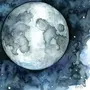 Как легко нарисовать луну