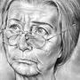 Лицо бабушки рисунок