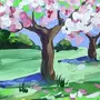 Весна рисунок гуашью