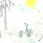Весна рисунок карандашом для детей