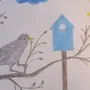 Птичка рисунок для детей