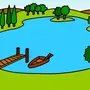 Река Рисунок Для Детей