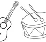 Рисунки музыкальных инструментов для детей