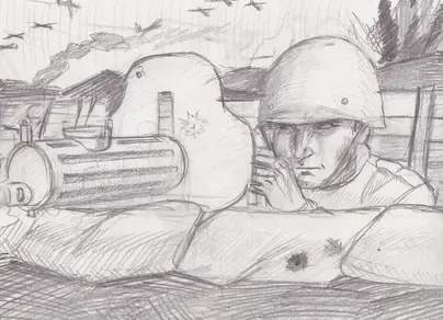 Рисунок про войну 2 класс