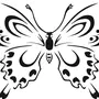 Бабочка рисунок трафарет