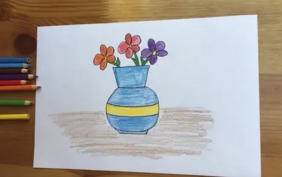Рисунок ваза на столе