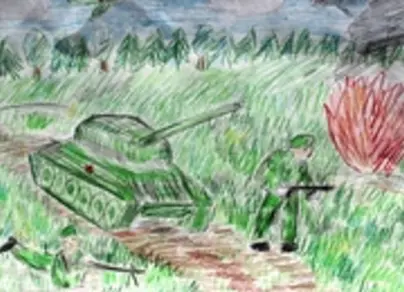 Легкий рисунок на тему война