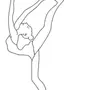 Рисунок гимнастка с мячом