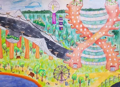 Рисунок город будущего глазами детей