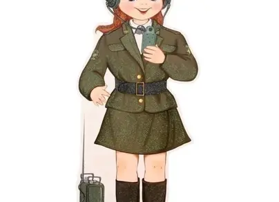Военная девушка рисунок