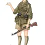 Военная девушка рисунок