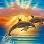 Рисунок дельфина в море
