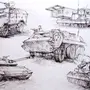 Как нарисовать военную машину