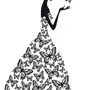 Рисунок женщины в платье