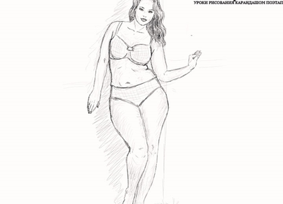Рисунок человека женщины в полный рост