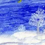 Рисунок зимний пейзаж 2 класс