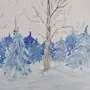Рисунок Поет Зима Аукает