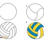 Волейбольный мяч рисунок карандашом