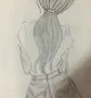 Рисунок карандашом девушка со спины