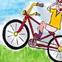 Велосипедист рисунок