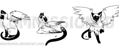 Кот с крыльями рисунок