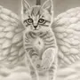 Кот с крыльями рисунок