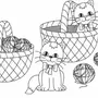 Котята в корзинке рисунок