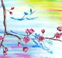 Рисунок красками весна